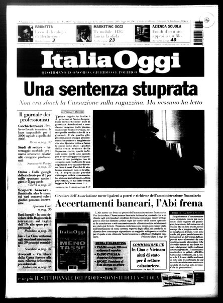 Italia oggi : quotidiano di economia finanza e politica